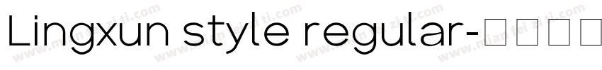 Lingxun style regular字体转换